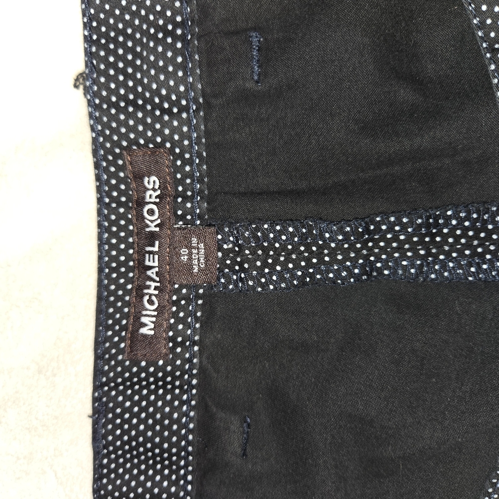 Michael Kors Black Flat Front Shorts